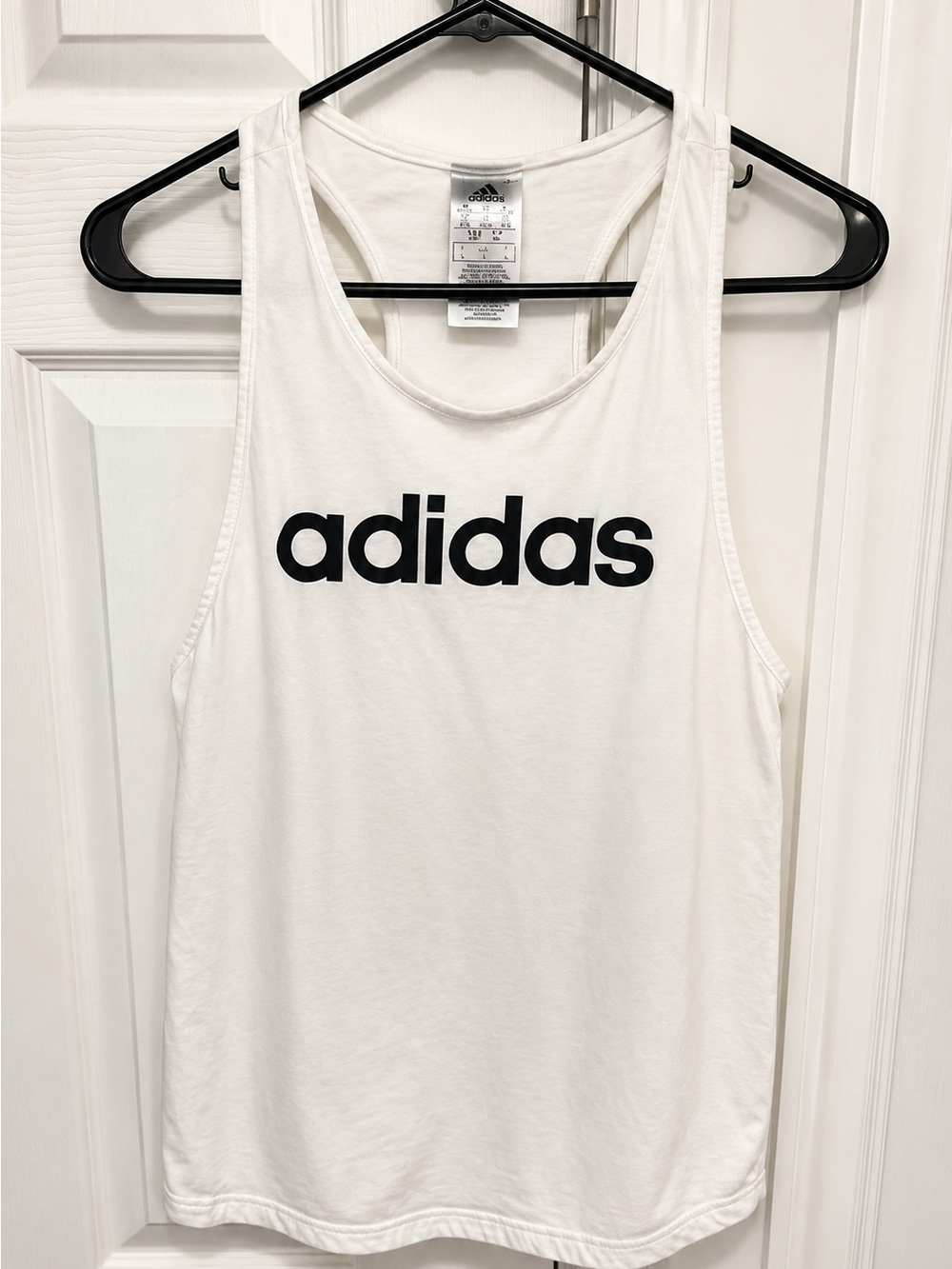 NWOT Adidas Women’s White Logo Racerback Tank Top Size M
